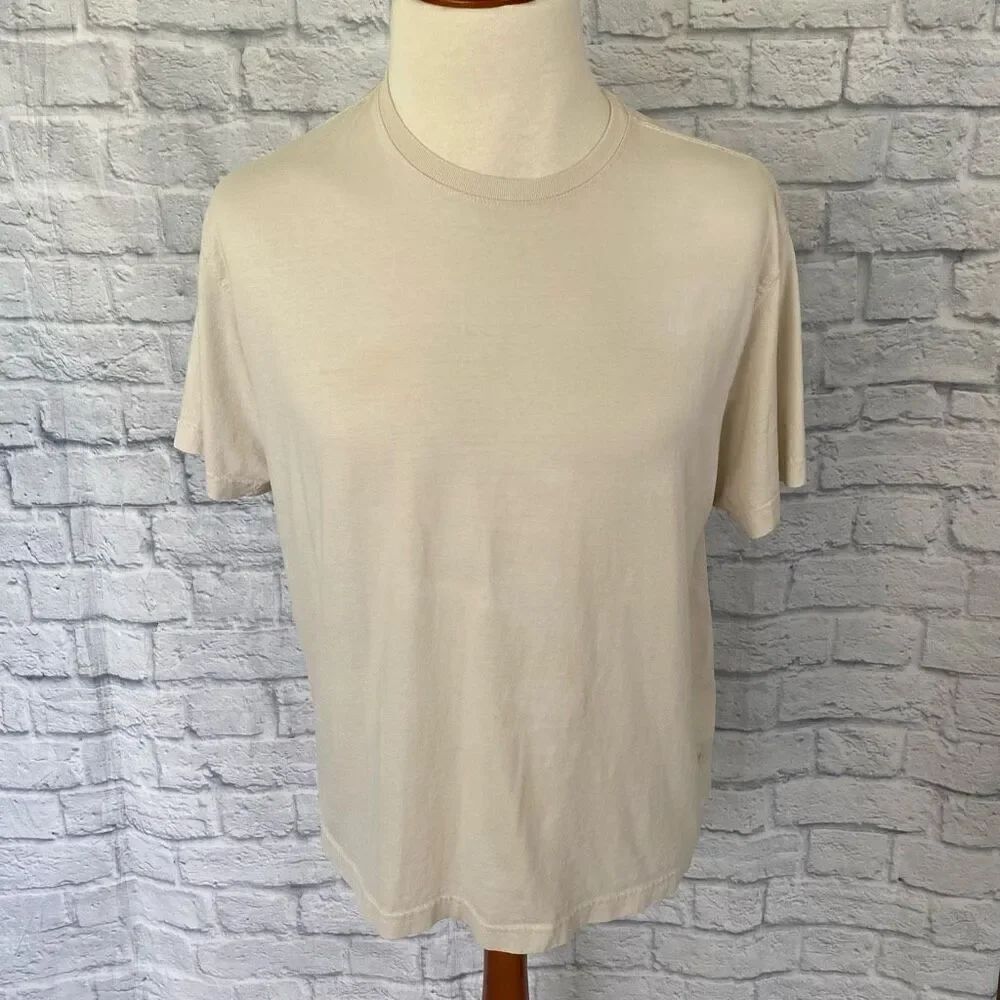 St John Bay men L heritage cotton blend short sleeve Crewneck T-shirt off white